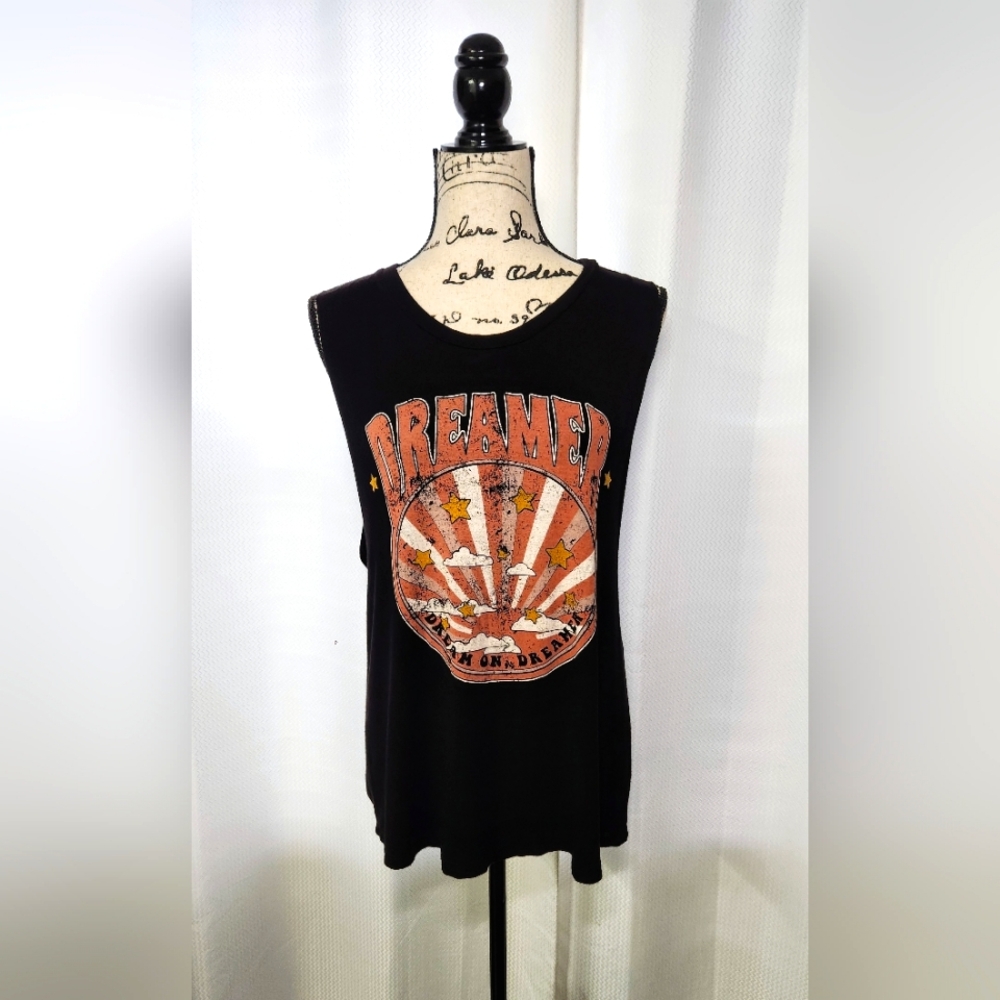 Dreamer Black Sleeveless Top